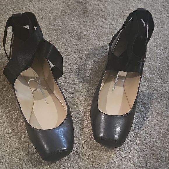 Jessica Simpson Ankle Wrap Ballet Flats - Picture 1 of 3